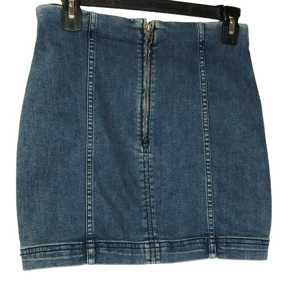 FREE PEOPLE MODERN FEMME DENIM SKIRT size 4 NEW WITHOUT TAG - Picture 4 of 4